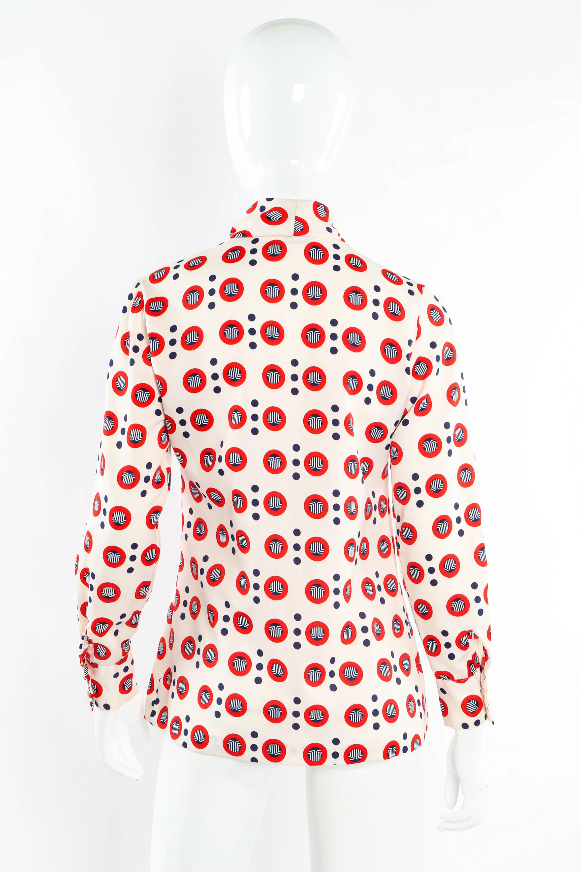 Geo Circles Dot Print Blouse