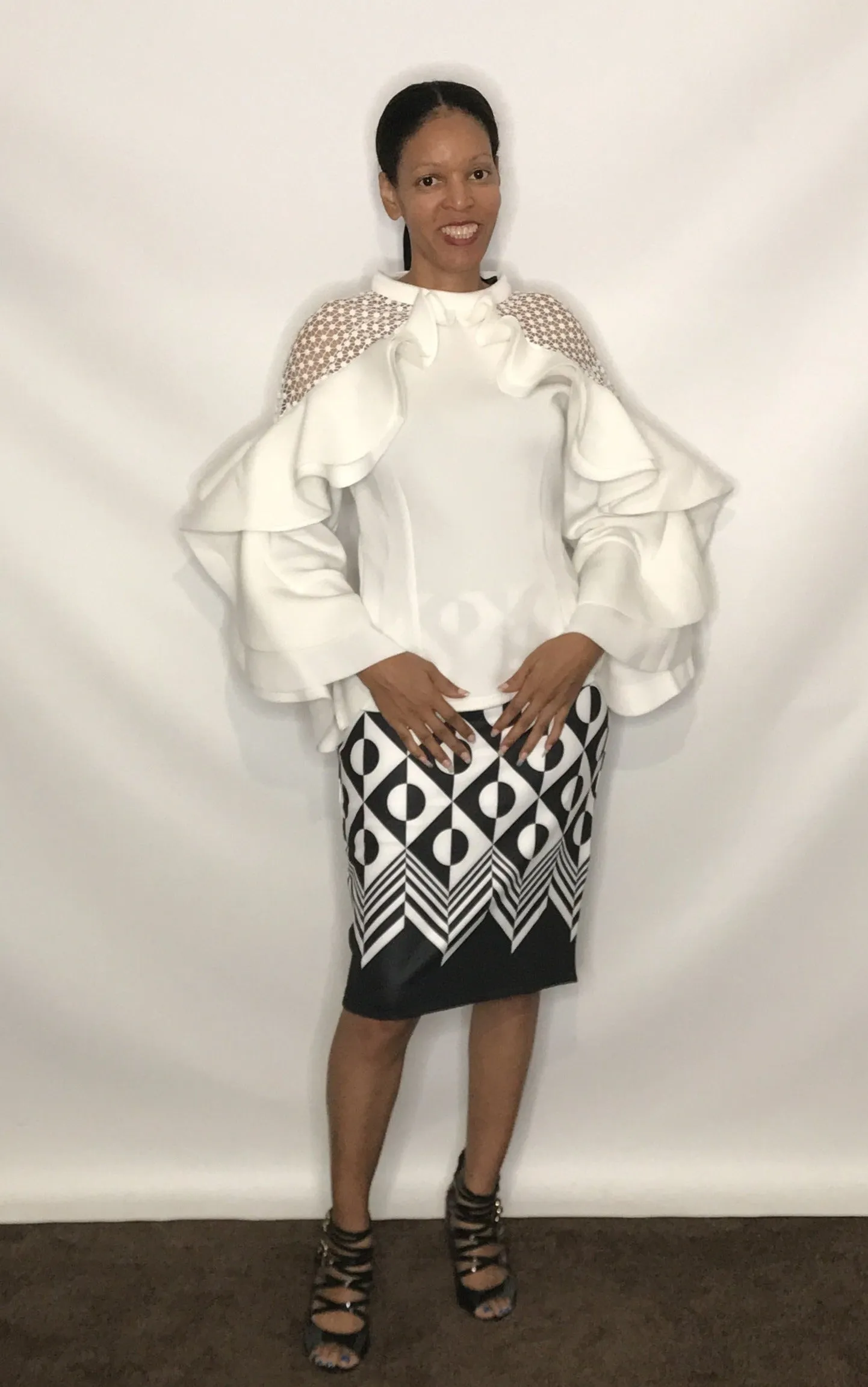 Geometric Print Skirt
