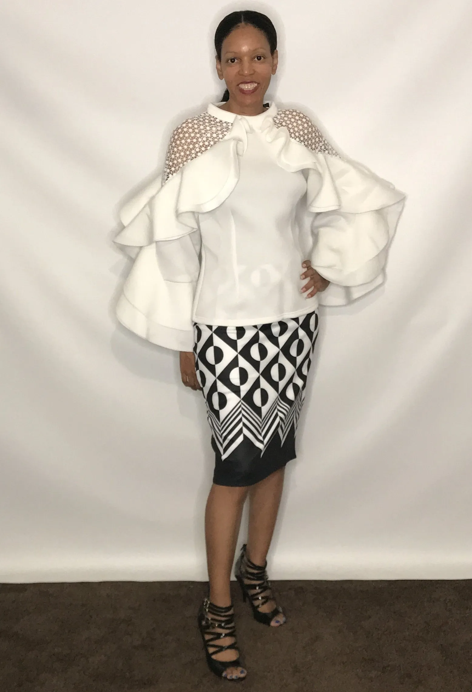 Geometric Print Skirt