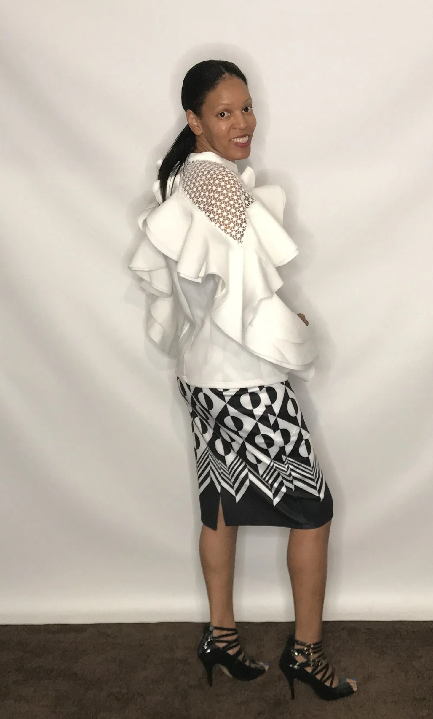 Geometric Print Skirt