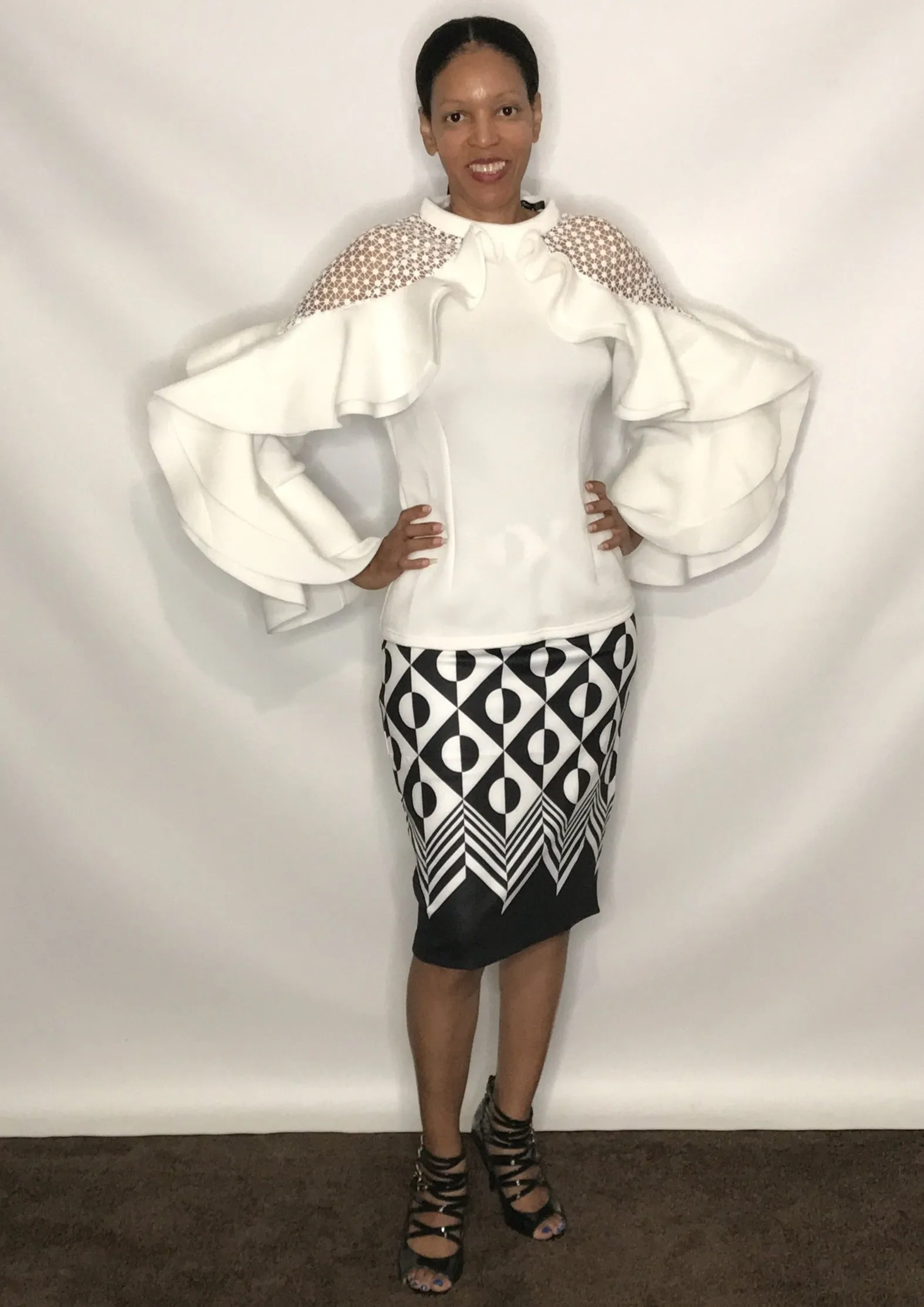 Geometric Print Skirt