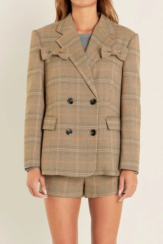 Glen Check Bow Jacket