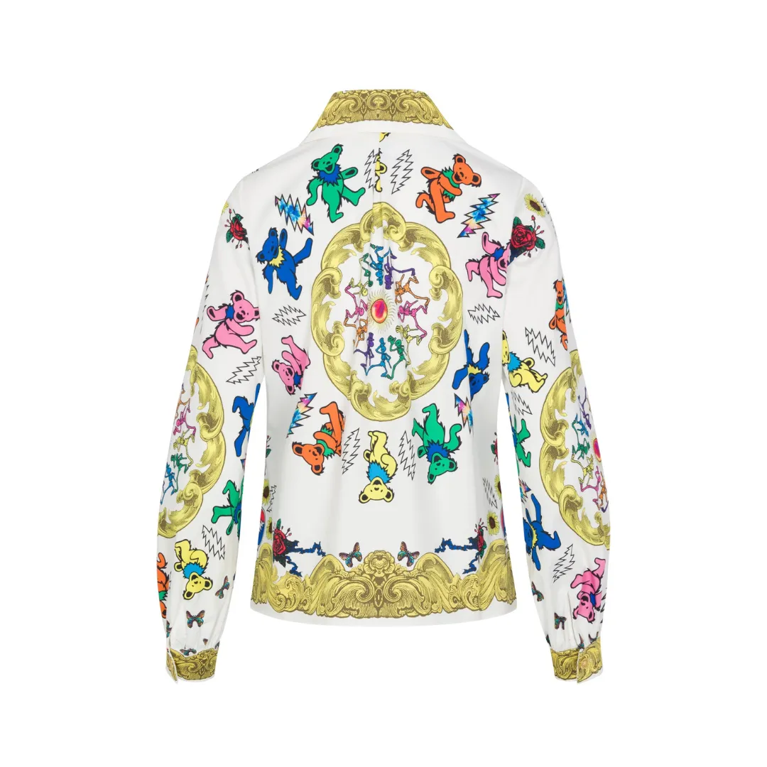 Grateful Dead Fabulous Button Down Scarf Blouse