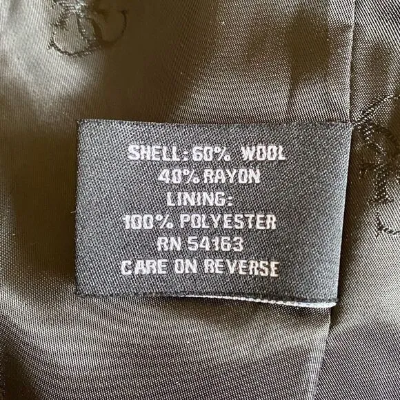 Guess Wool Blend Colorblock Pea Coat Jacket Size M Grey Black Long Sleeve Retro