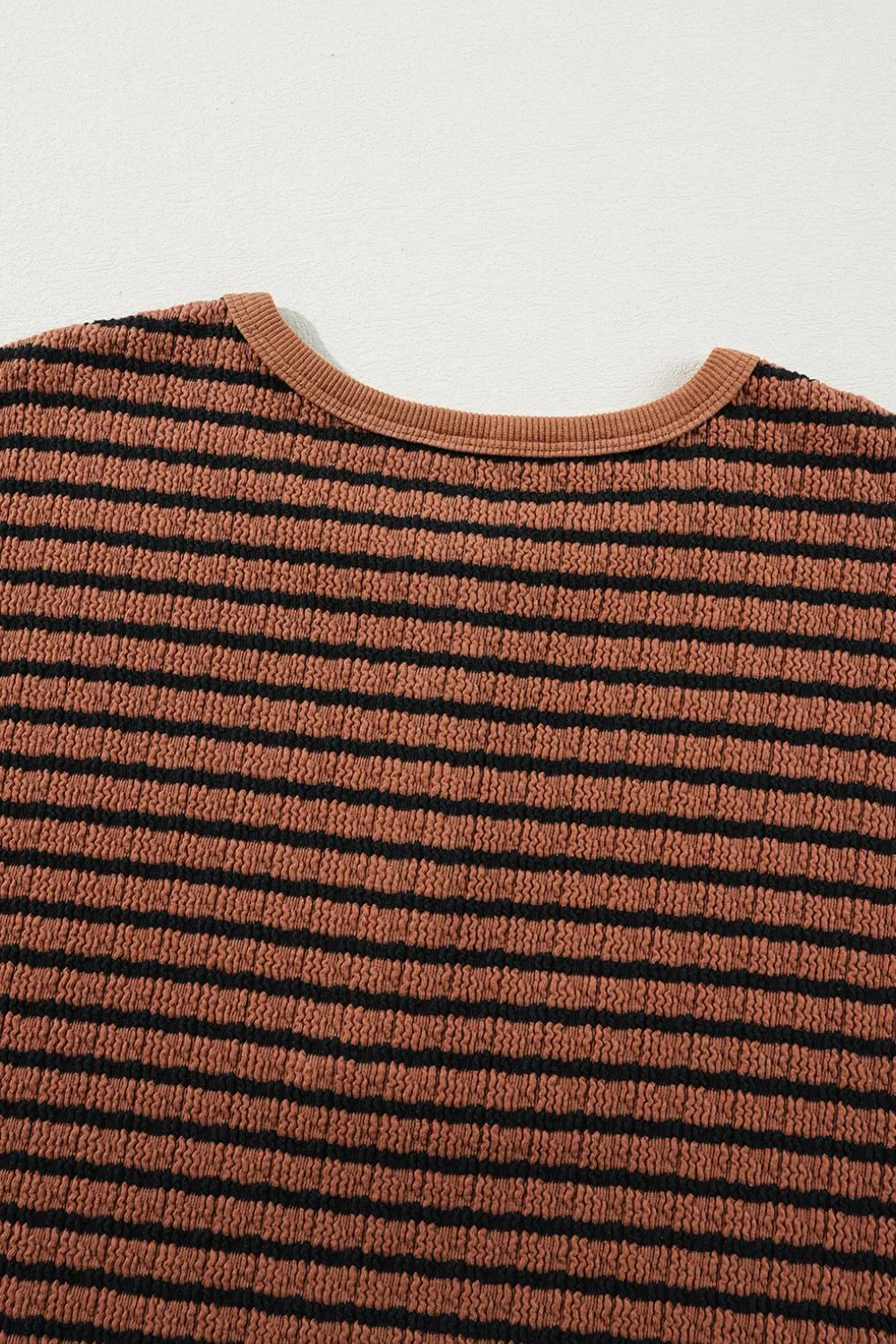 Hadley Striped Half Button Long Sleeve Blouse