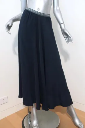 Humanoid Midi Skirt Dakota Navy Viscose-Cupro Size Small
