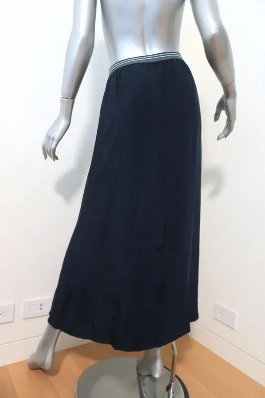 Humanoid Midi Skirt Dakota Navy Viscose-Cupro Size Small