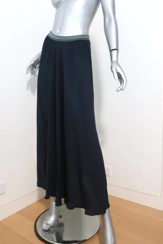 Humanoid Midi Skirt Dakota Navy Viscose-Cupro Size Small