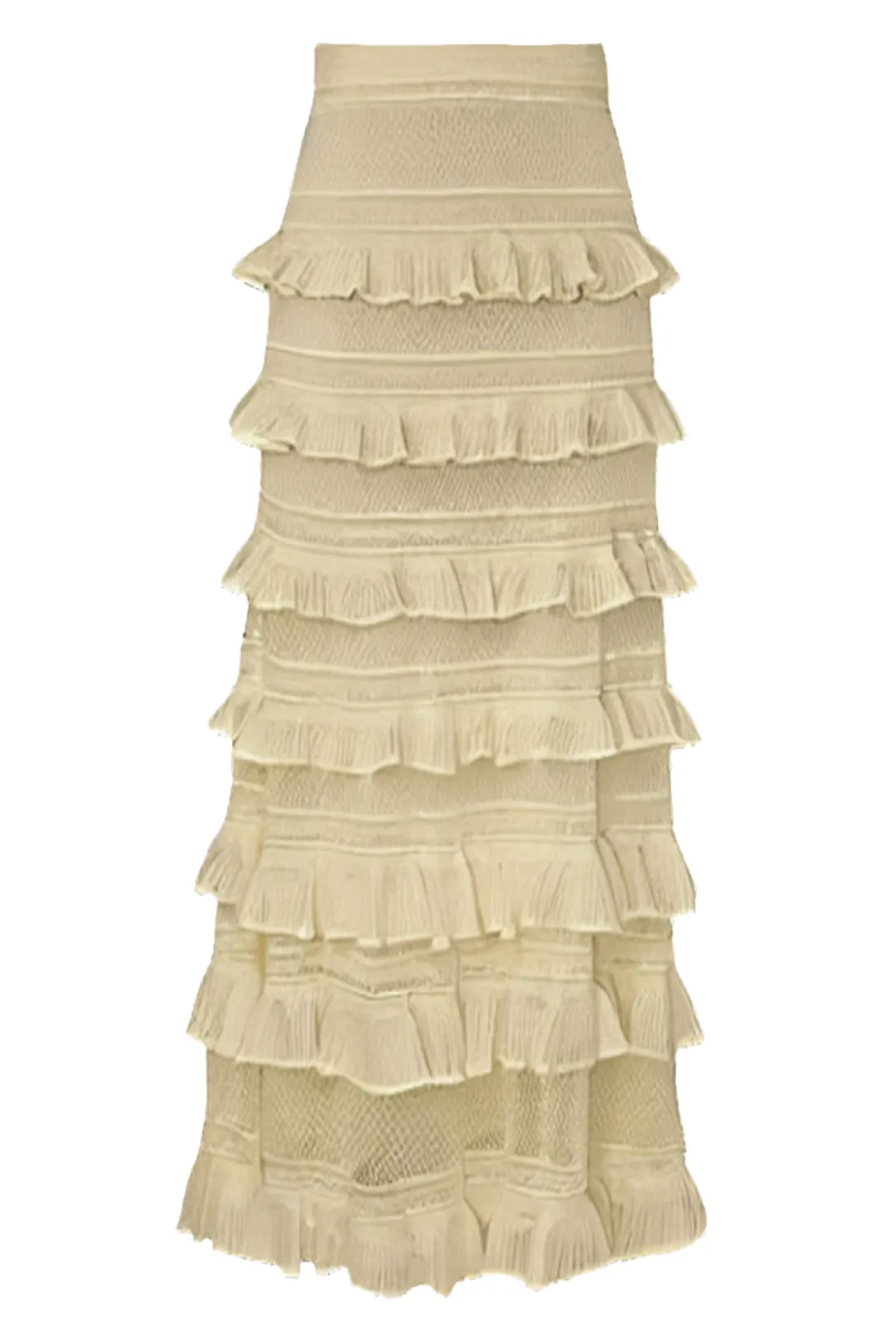 Illuminate Lace Frill Skirt | Metallic Gold