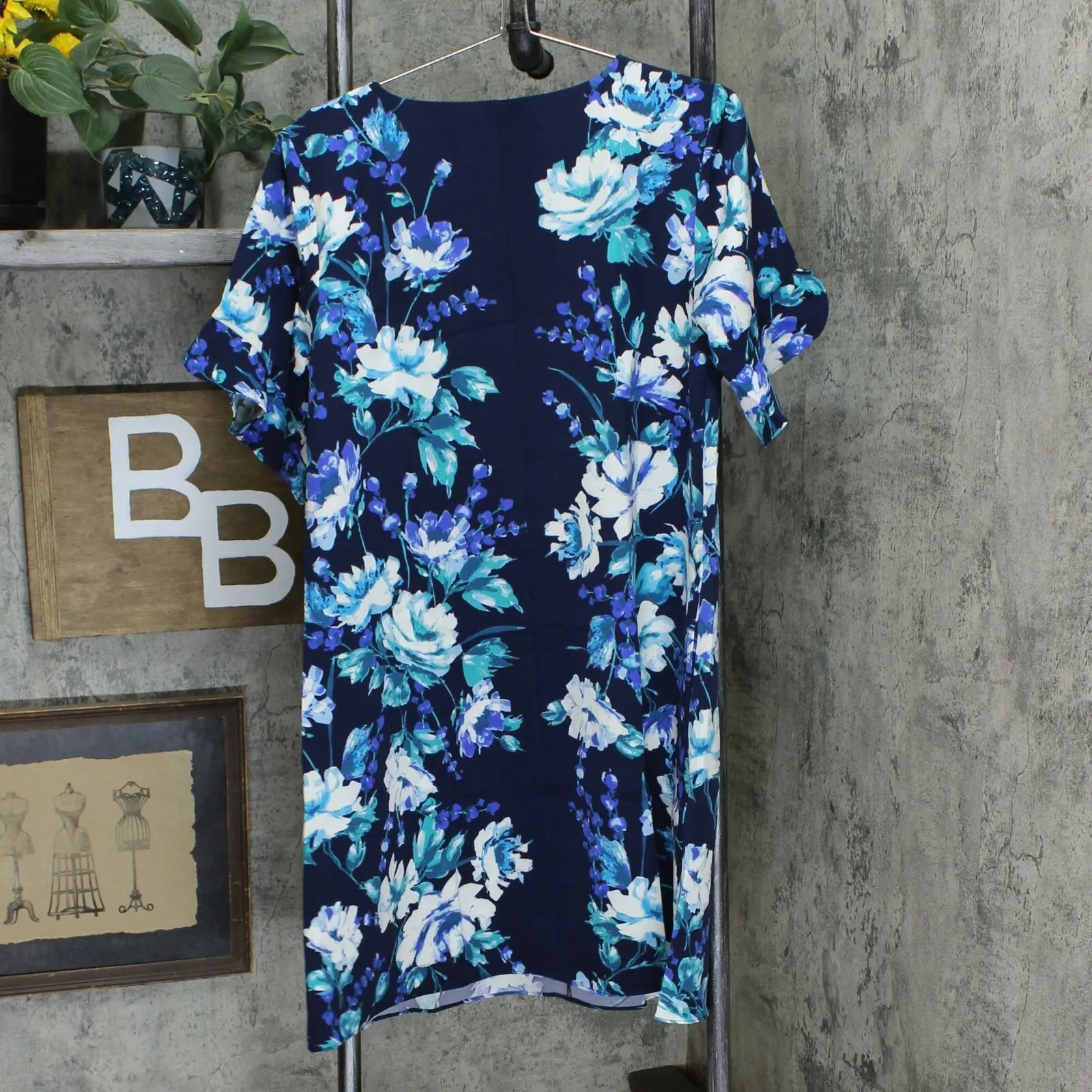 Isaac Mizrahi Live! Women's Floral Printed Stretch Crepe Woven Swing Dress