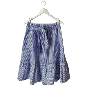 J. Crew Blue And White Striped Skirt Size 14