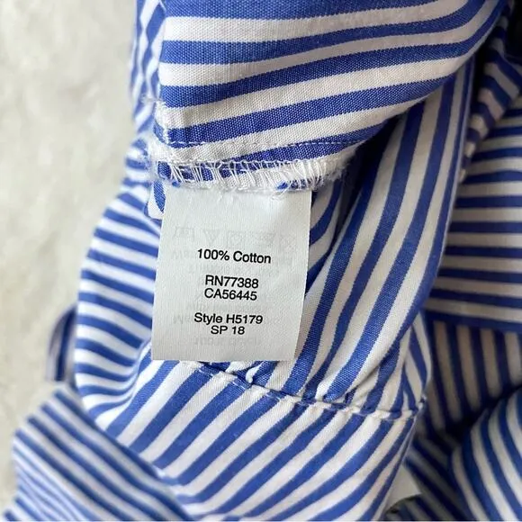 J. Crew Blue And White Striped Skirt Size 14