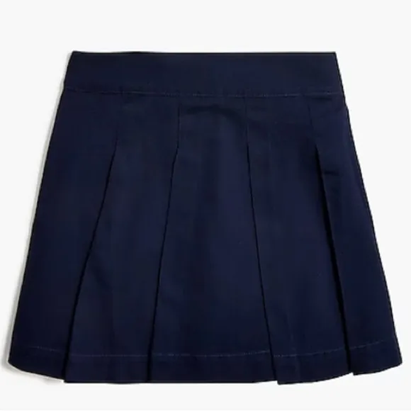 J Crew Navy Pleated chino mini skirt. Tall 4 (T4).