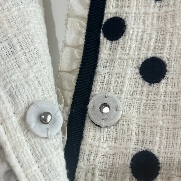 J. Crew Polka Dot Textured Tweed Blazer Jacket
