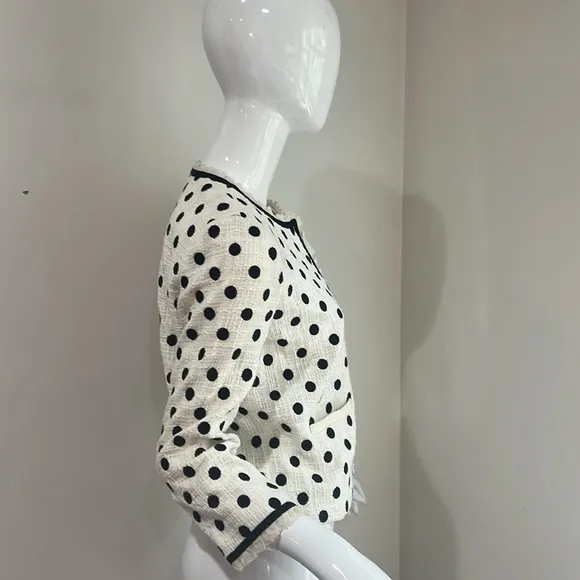 J. Crew Polka Dot Textured Tweed Blazer Jacket