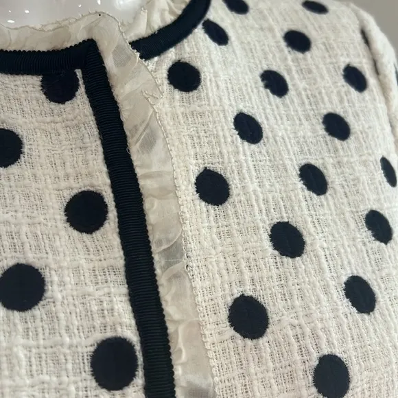 J. Crew Polka Dot Textured Tweed Blazer Jacket