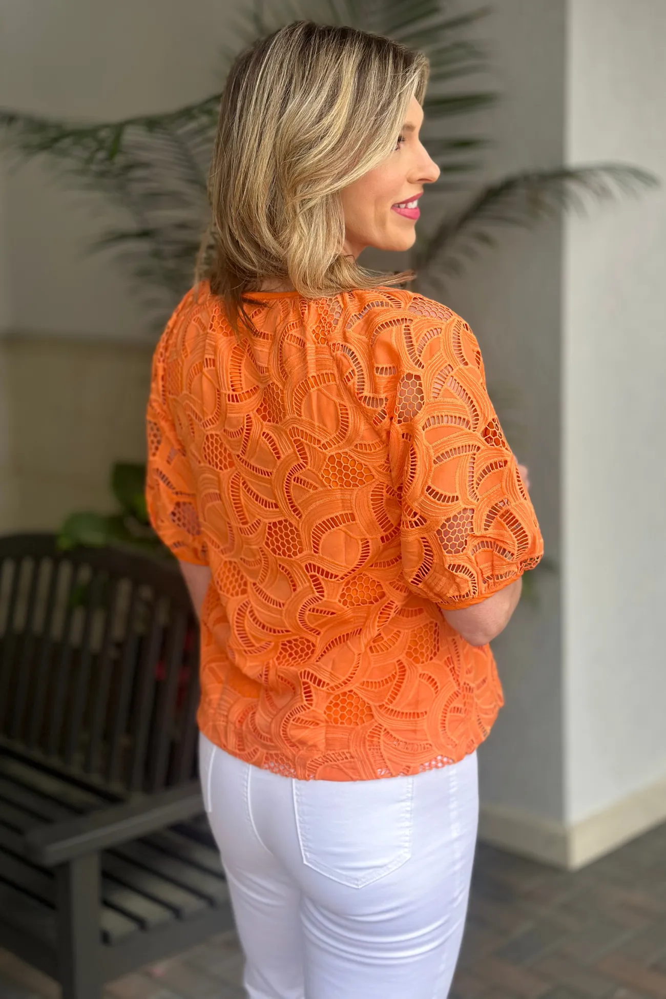 Jade Melody Tam Someone To Love Lace Puff Sleeve Blouse