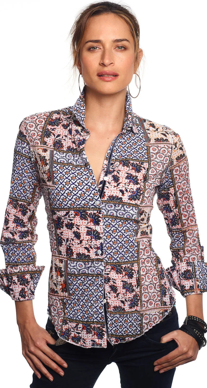 JAIPUR PATCHWORK BUTTON DOWN SHIRT