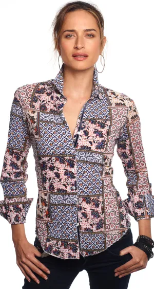 JAIPUR PATCHWORK BUTTON DOWN SHIRT