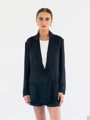 Jane Satin TENCEL™ Double Breasted Jacket | Multiple Colours