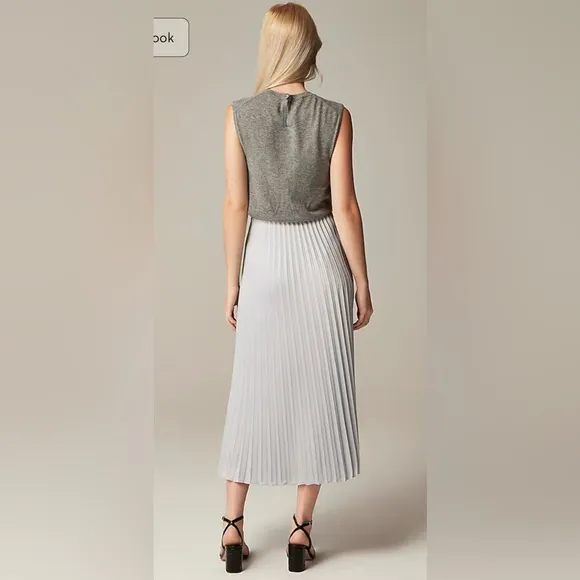 J.Crew NWT Gwyneth pleated slip skirt in navy