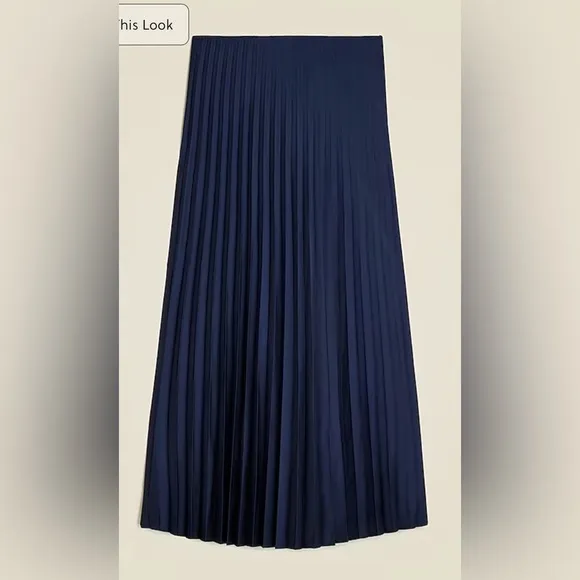 J.Crew NWT Gwyneth pleated slip skirt in navy