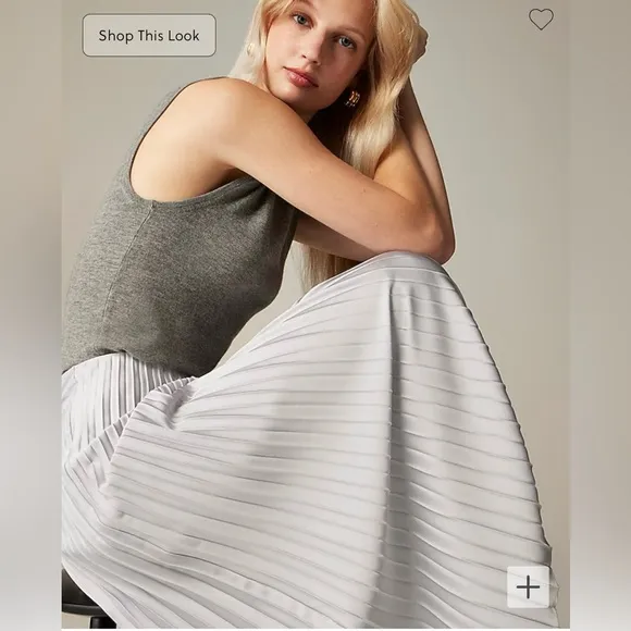 J.Crew NWT Gwyneth pleated slip skirt in navy