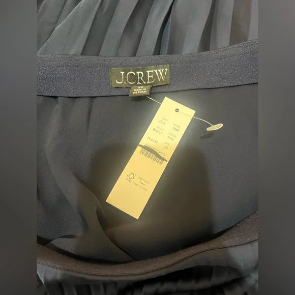 J.Crew NWT Gwyneth pleated slip skirt in navy