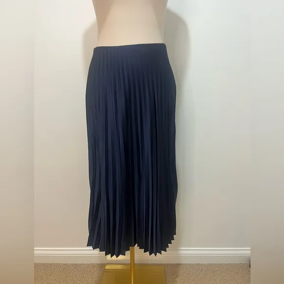 J.Crew NWT Gwyneth pleated slip skirt in navy