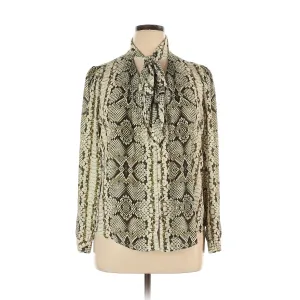 J.Crew Snakeskin Animal Print Pussy Bow Blouse