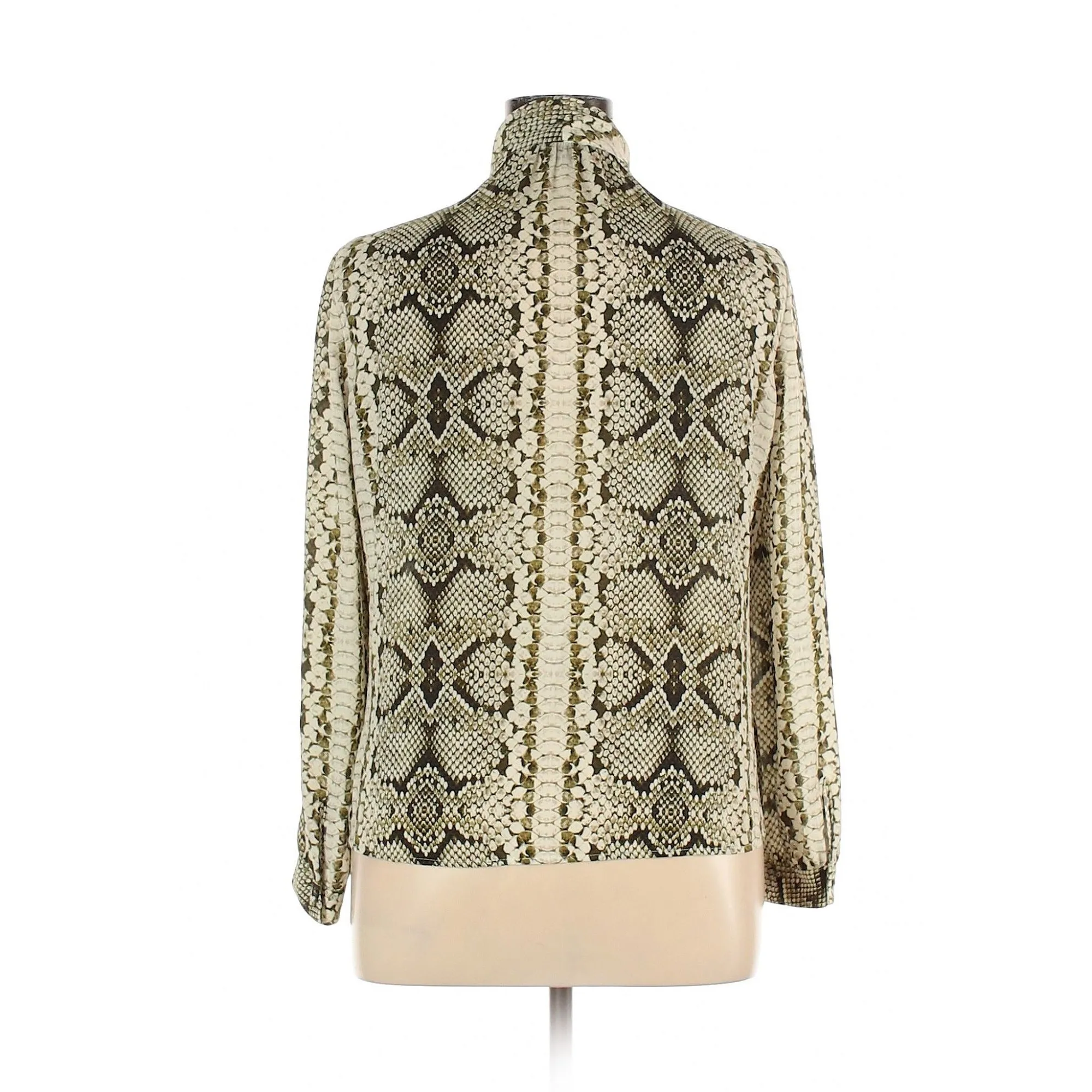 J.Crew Snakeskin Animal Print Pussy Bow Blouse
