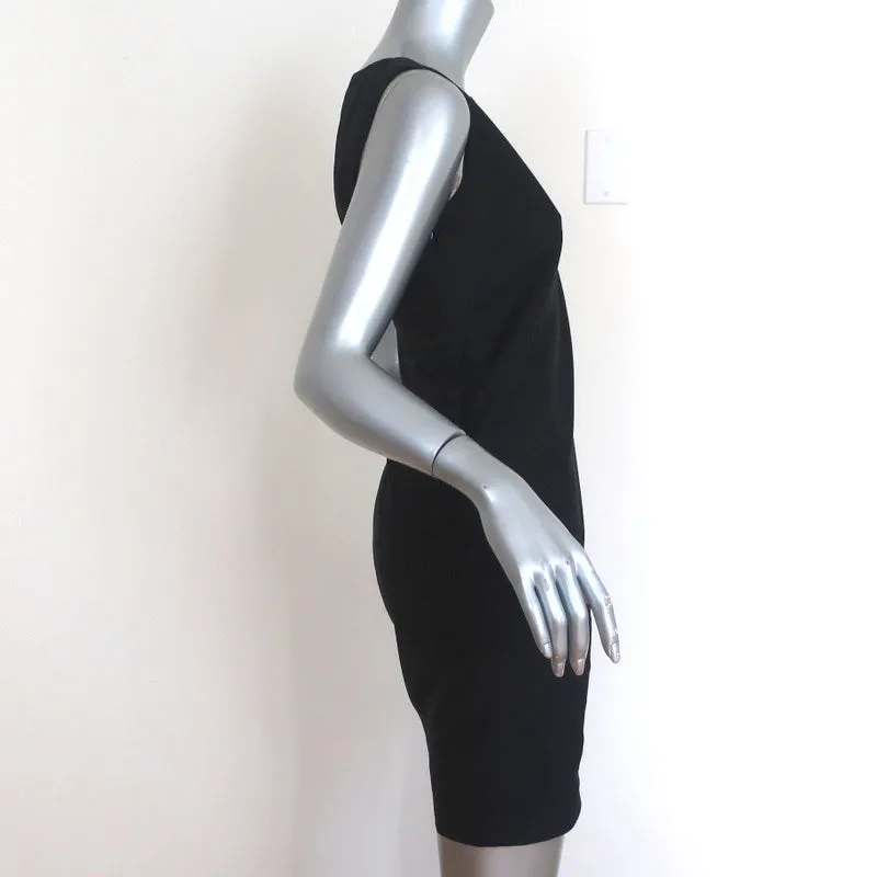 Jil Sander Asymmetric Neckline Dress Black Size 36 Sleeveless Shift