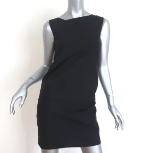 Jil Sander Asymmetric Neckline Dress Black Size 36 Sleeveless Shift