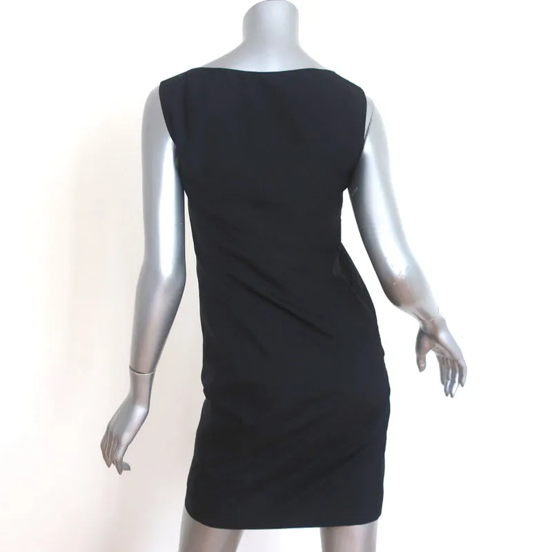Jil Sander Asymmetric Neckline Dress Black Size 36 Sleeveless Shift