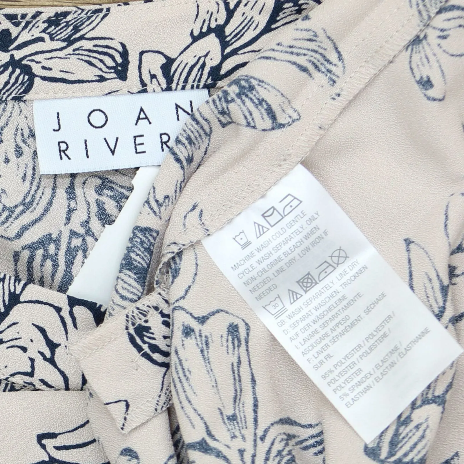 Joan Rivers Women's Floral Print Blouse With Pintuck Detail