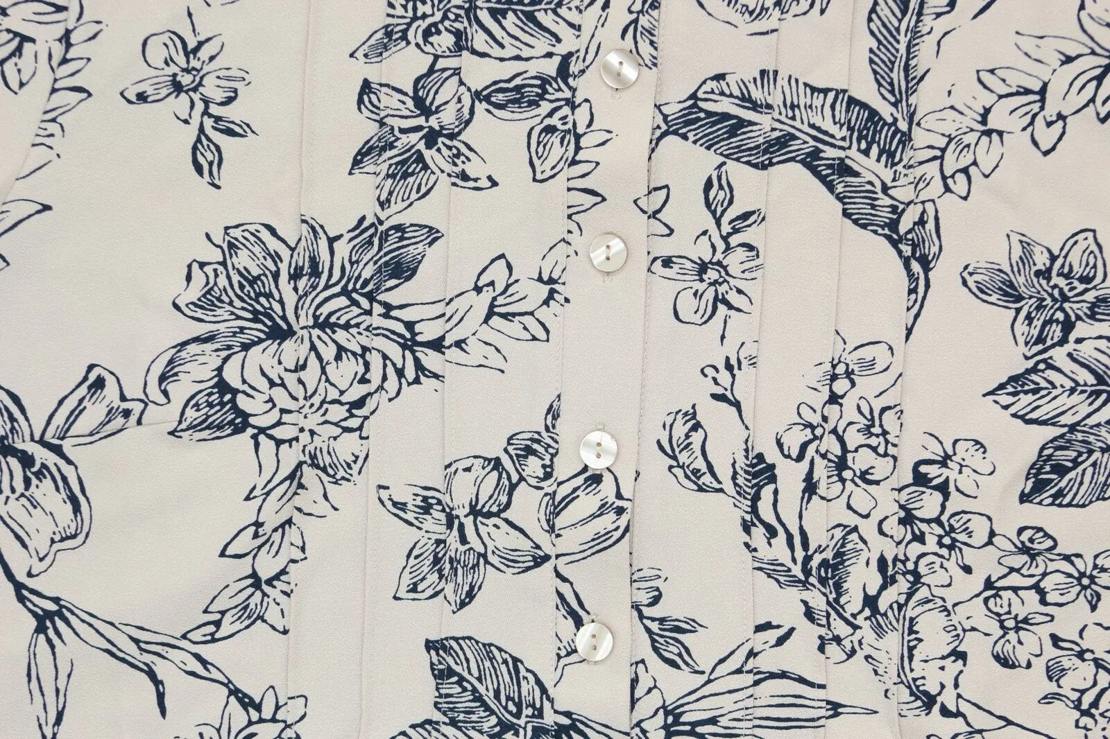Joan Rivers Women's Floral Print Blouse With Pintuck Detail