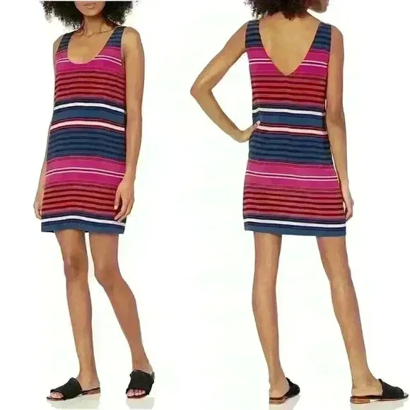 Joie &quot;Dawna&quot; Striped Silk Tank Mini Dress
