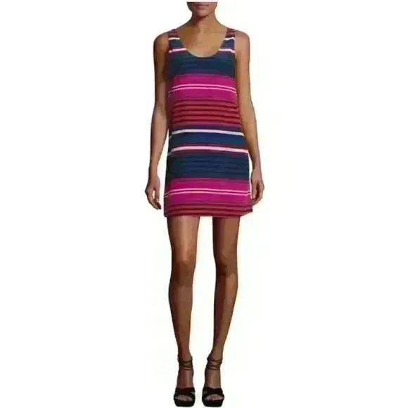 Joie &quot;Dawna&quot; Striped Silk Tank Mini Dress