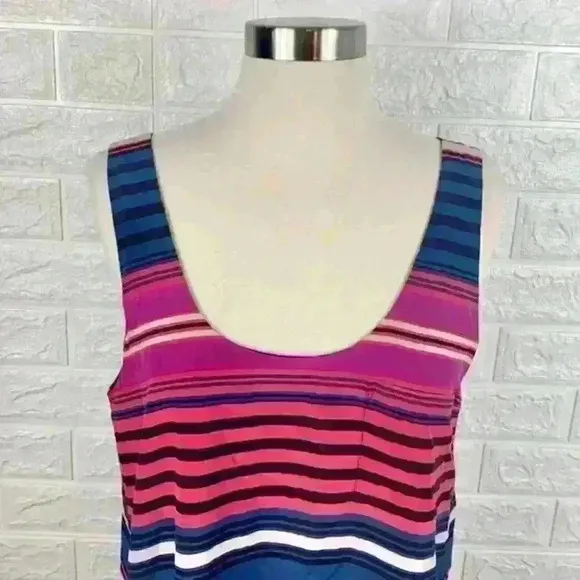 Joie &quot;Dawna&quot; Striped Silk Tank Mini Dress