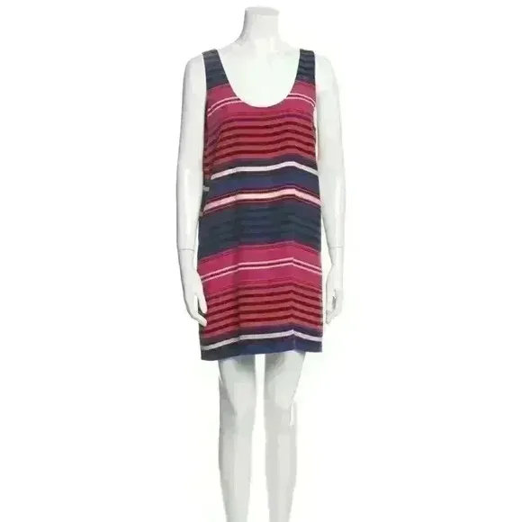 Joie &quot;Dawna&quot; Striped Silk Tank Mini Dress