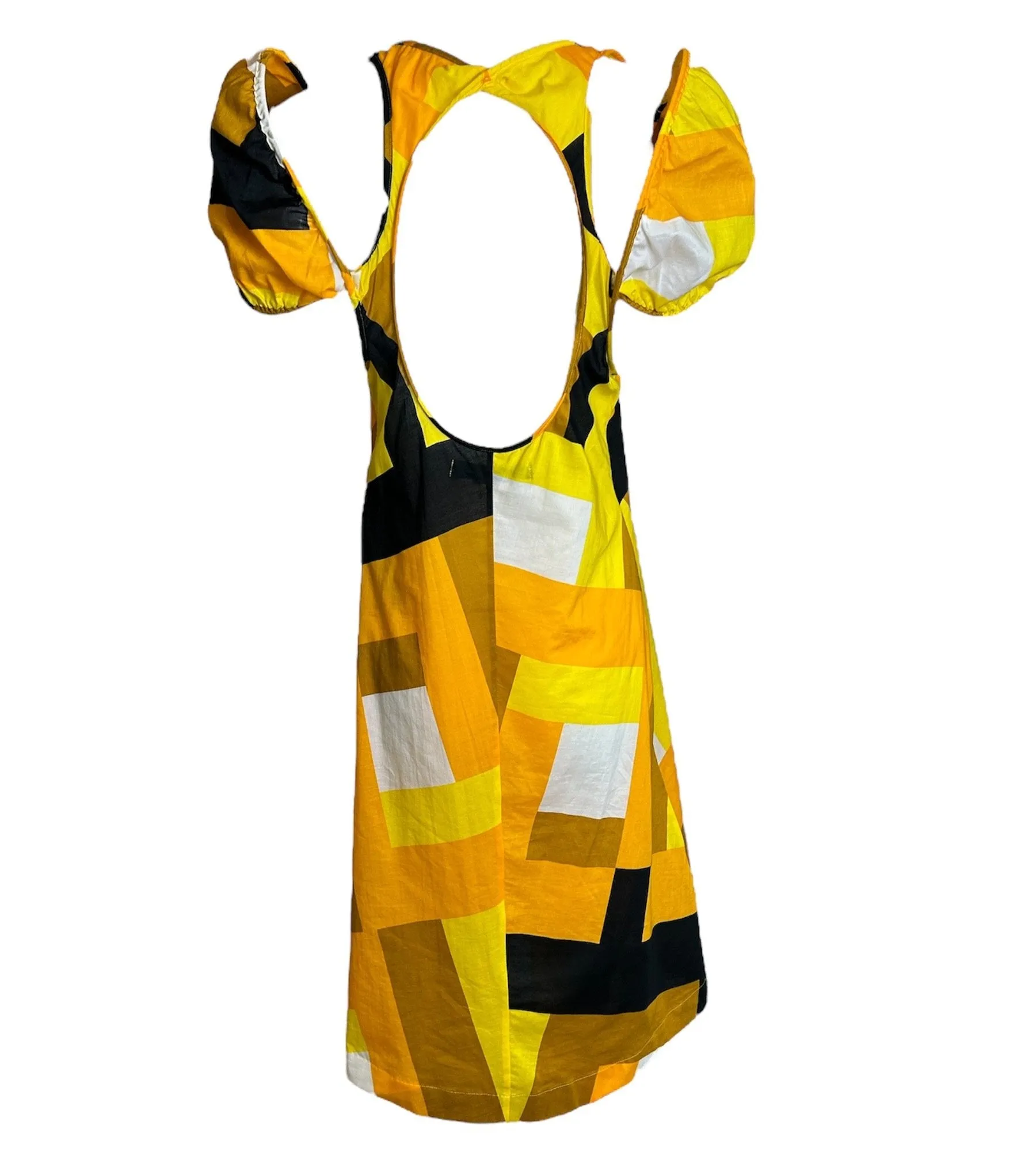 Junya Watanabe Comme des Garcons Abstract Wire Puff Sleeve Dress