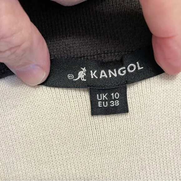Kangol Skirt Womens Size 6 Knit Midi Black White Logo Slimming Minimalist Look