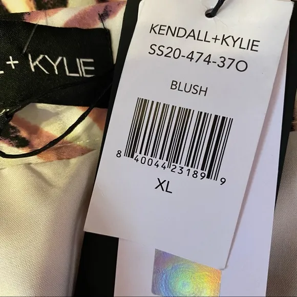 Kendall &amp; Kylie Pink Zebra Print Midi Skirt Size XL