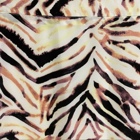 Kendall &amp; Kylie Pink Zebra Print Midi Skirt Size XL