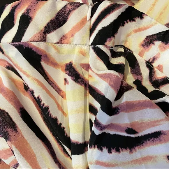 Kendall &amp; Kylie Pink Zebra Print Midi Skirt Size XL