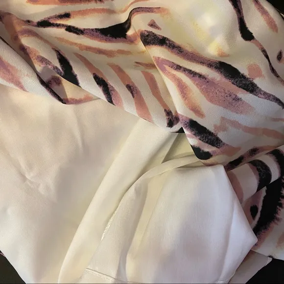 Kendall &amp; Kylie Pink Zebra Print Midi Skirt Size XL
