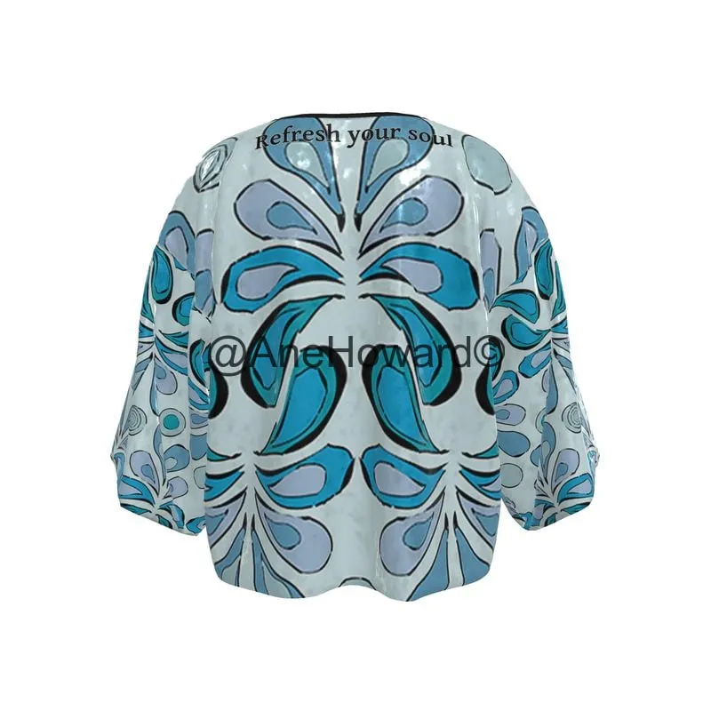 Kimono Velours or Silk Jacket Raindrops