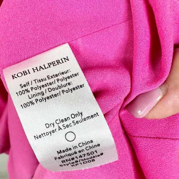 Kobi Halperin NEW Stavy Pleated Smocked Square Neck Dress Pink Medium