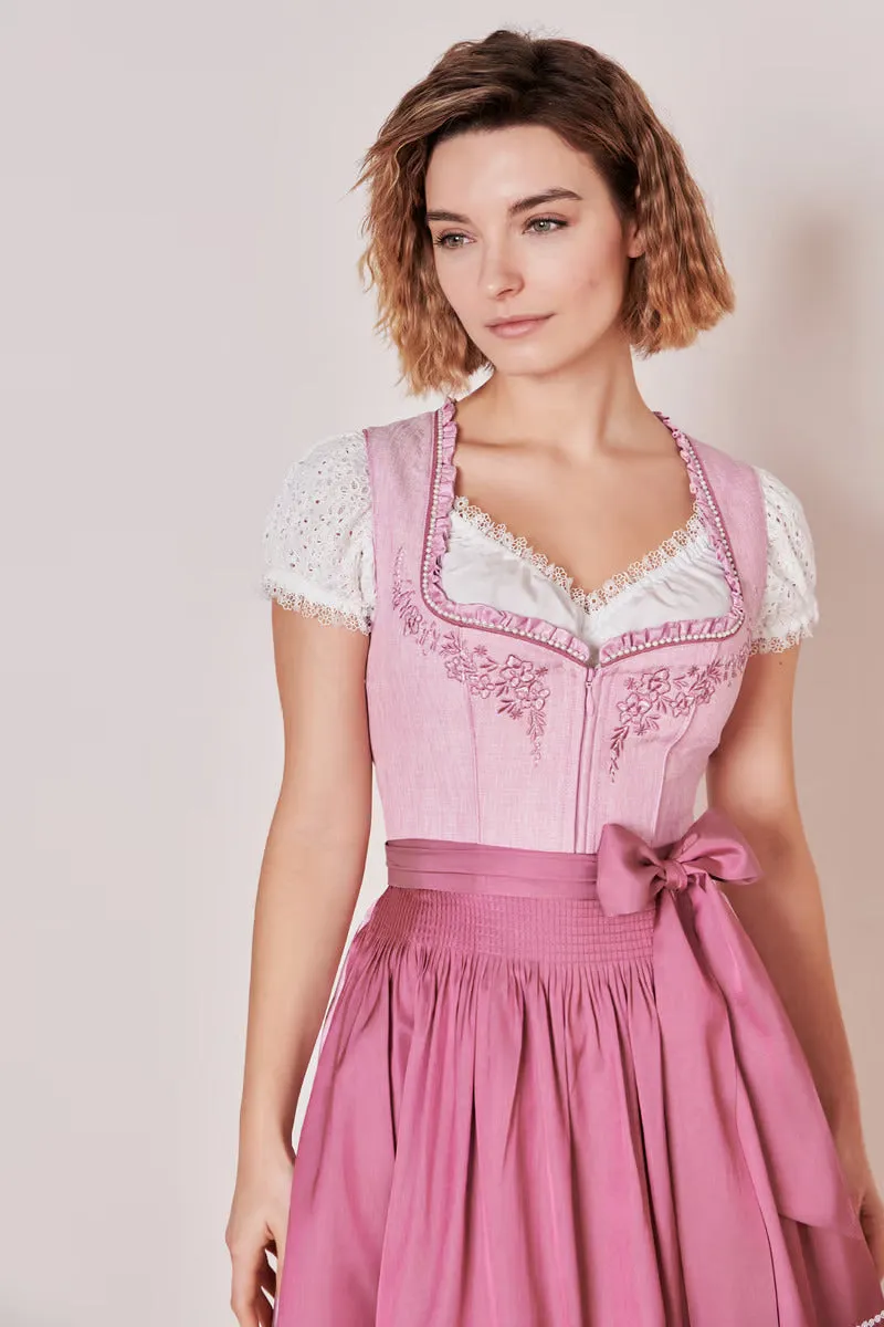 Kruger Mini Dirndl 2pcs. 60cm "Ramina" pink