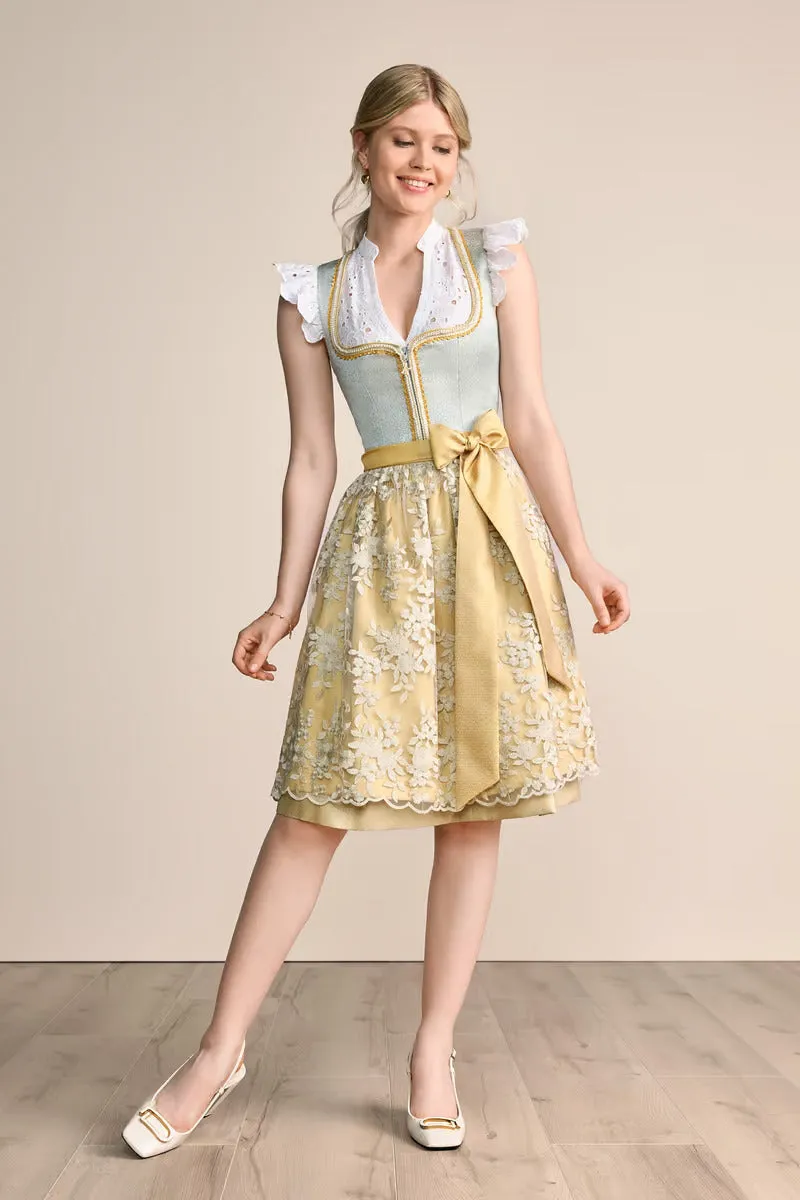 Kruger Mini Dirndl 2pcs. 60cm "Winnie" green (low stock)